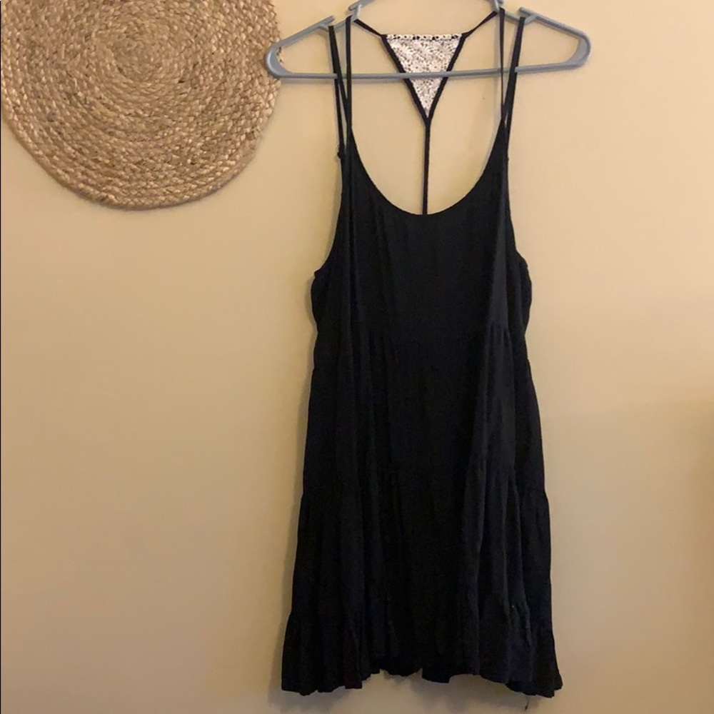 Mini black sun dress